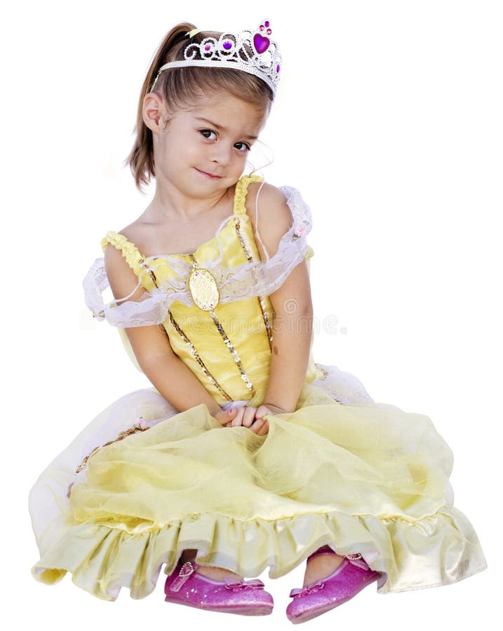 Cute Little Girl with Princess Dress On royalty free stock photography Cute Little Girl with Princess Dress On royalty free stock photography