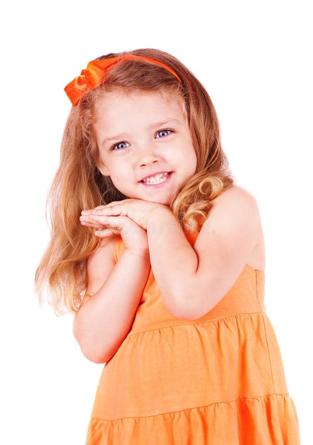 Cute little girl smiling stock image Cute little girl smiling stock image