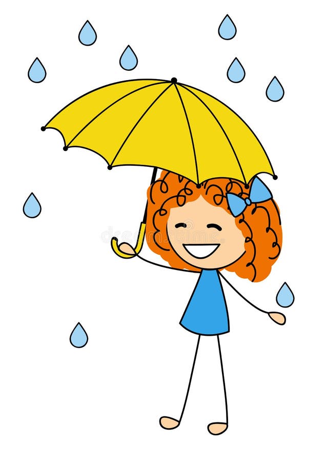 Cute little girl with umbrella