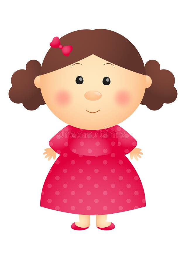 Little Girl Wearing Pink Dress Cartoon Stock Illustrations – 141 Little ...