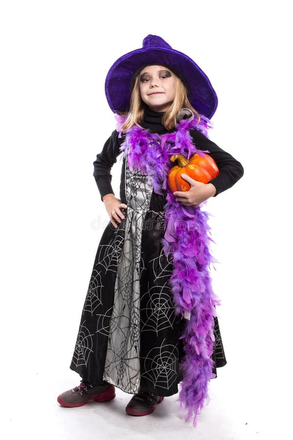 Trick or Treat. Halloween Character: Beautiful Little Witch Stock Image ...