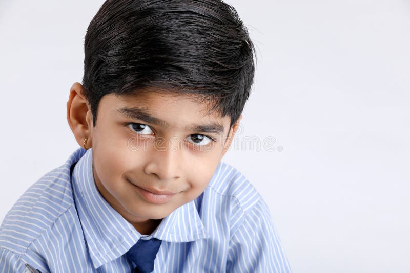 Cute Little Indian Indian / Asian School Boy Wearing Uniform Stock Image -  Image of asian, kids: 150101981