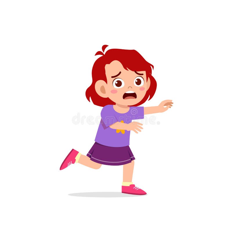 Scared Little Girl Clip Art