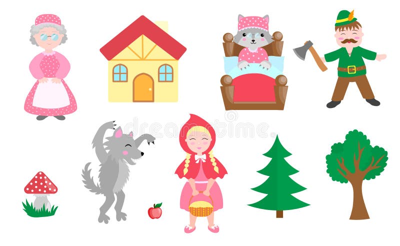 Little Red Riding Hood Wolf Stock Illustrations – 812 Little Red Riding