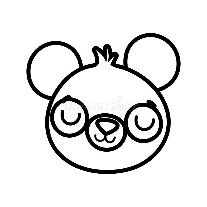 Cute Little Teddy Bear Face Toy Cartoon Stock Vector - Illustration of ...