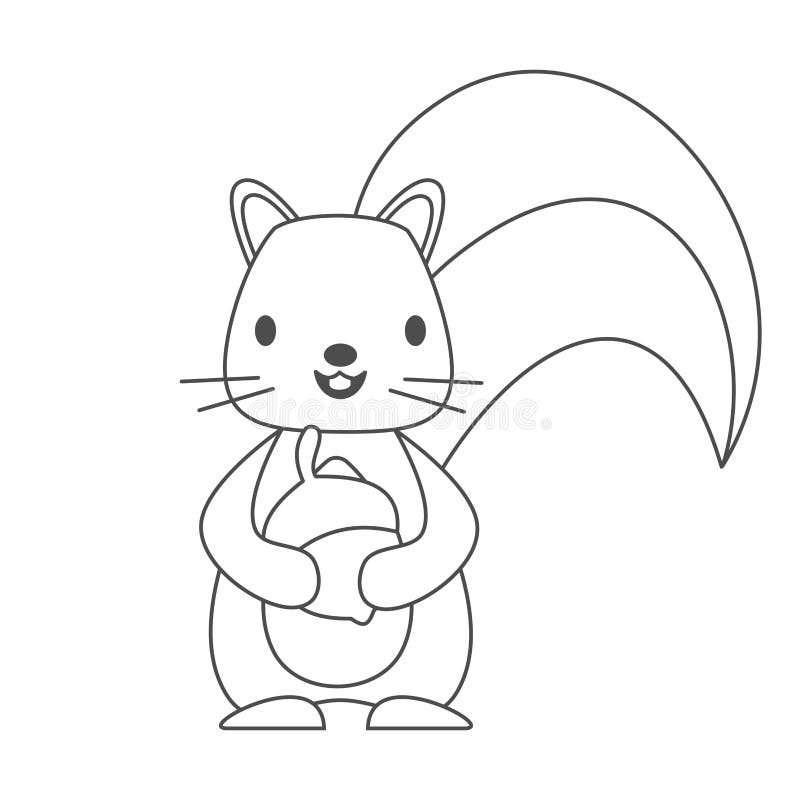 Squirrel Black White Stock Illustrations – 3,436 Squirrel Black White Stock  Illustrations, Vectors & Clipart - Dreamstime