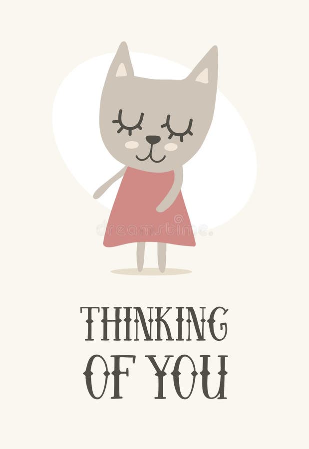 Cute Lovely Kitty Smiling and Thinking of You. Happy Valentine`s Day Vector Flat Animal Illustration Card Stock Vector - Illustration of lovely, date: 125447715 Cute Lovely Kitty Smiling and Thinking of You. Happy Valentine`s Day Vector Flat Animal Illustration Card Stock Vector - Illustration of lovely, date: 125447715