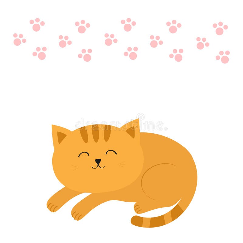 Lying Cat Icon Set Siamese Red Stock Vector (Royalty Free) 443555572