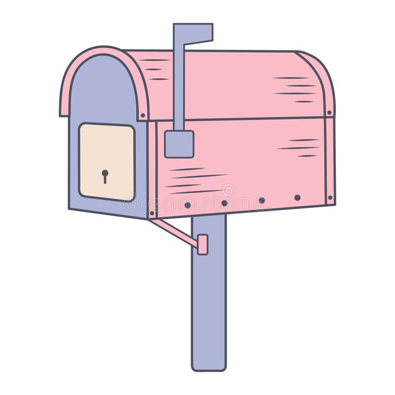 Cute mailbox. Post Box. Vector illustration stock illustration