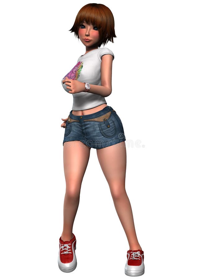 Cute Manga Girl Stock Illustration Illustration Of Pretty