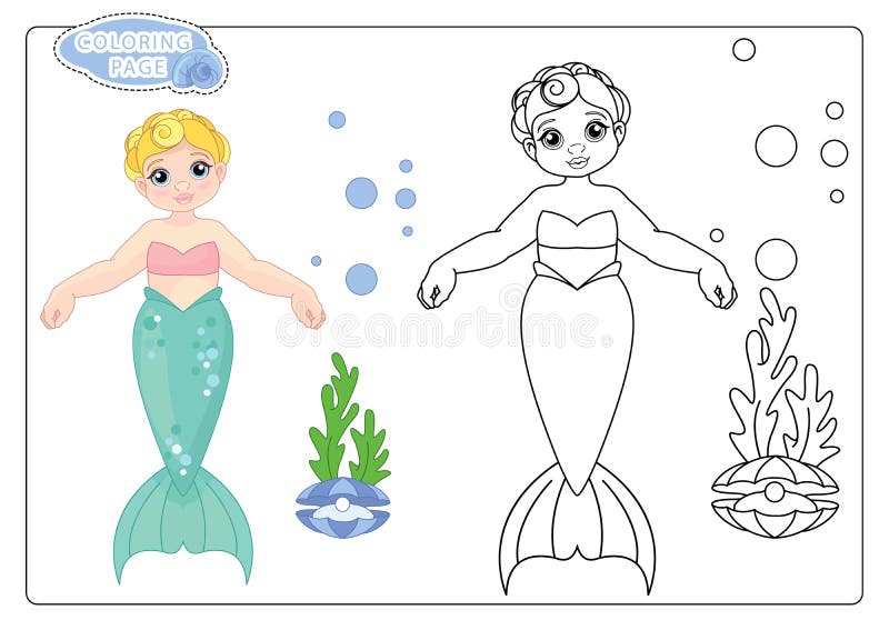 Download Mermaid Coloring Page Stock Illustrations 1 056 Mermaid Coloring Page Stock Illustrations Vectors Clipart Dreamstime