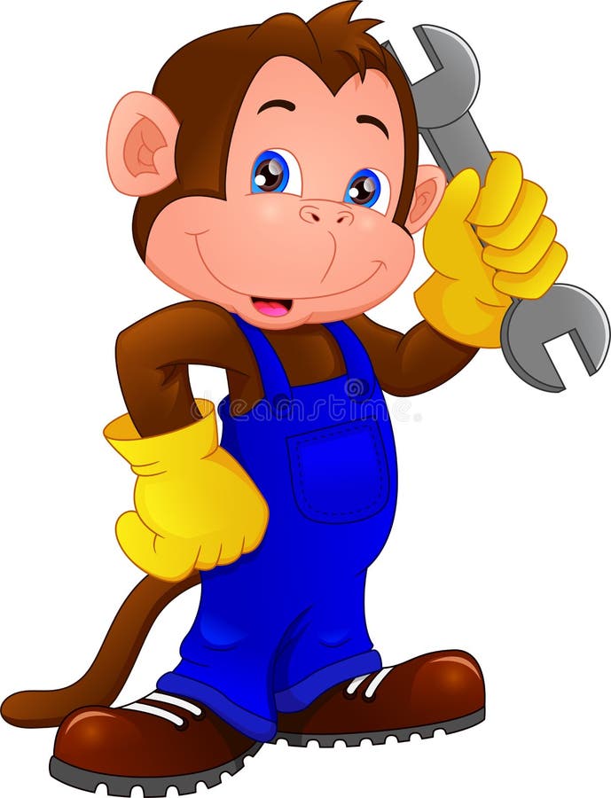1+ Cartoon ape monkey wrench Free Stock Photos StockFreeImages