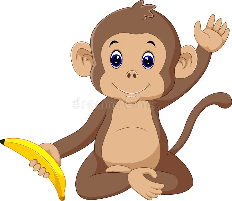 Cute monkey stock illustration