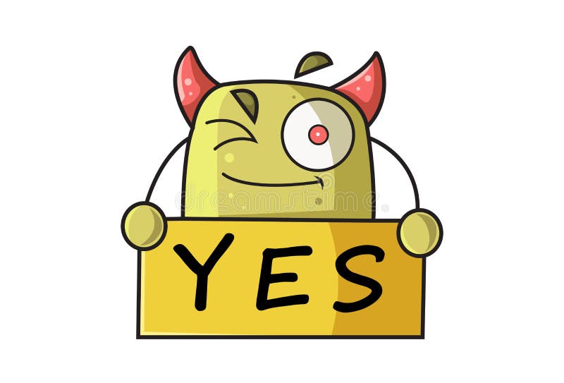 Cute Monster. stock illustration. Illustration of draw - 92881868