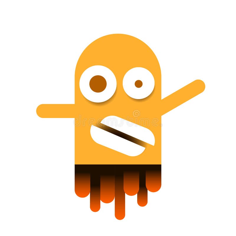 Cute Monster Logo For Packaging And Design Vector Illustration royalty free illustration