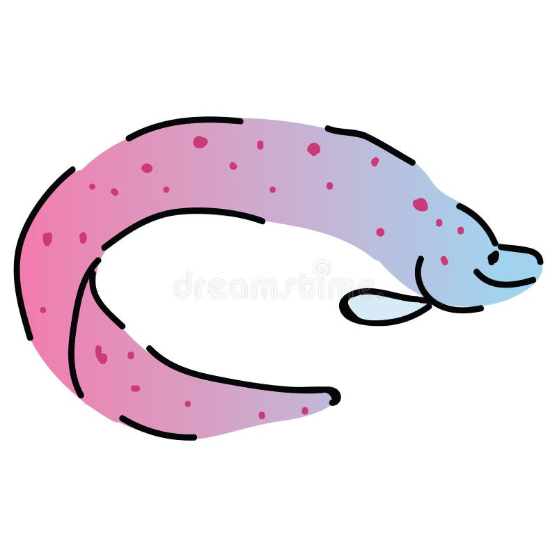 Cute moray eel vector. Underwater sealife clipart. vector illustration Cute moray eel vector. Underwater sealife clipart. vector illustration