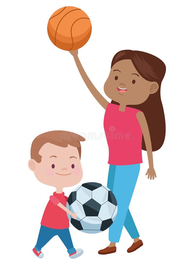 Image result for mother son sports clipart"