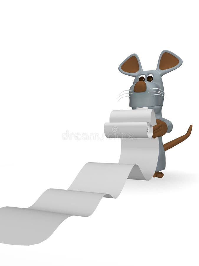 Cute mouse with errands to run