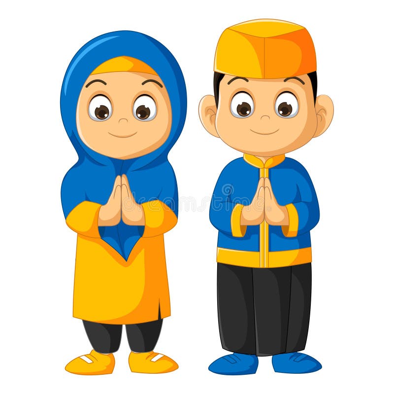 Muslim Couple Boy and Girl Cartoon Stock Illustration - Illustration of blue, girl: 181349915 Muslim Couple Boy and Girl Cartoon Stock Illustration - Illustration of blue, girl: 181349915