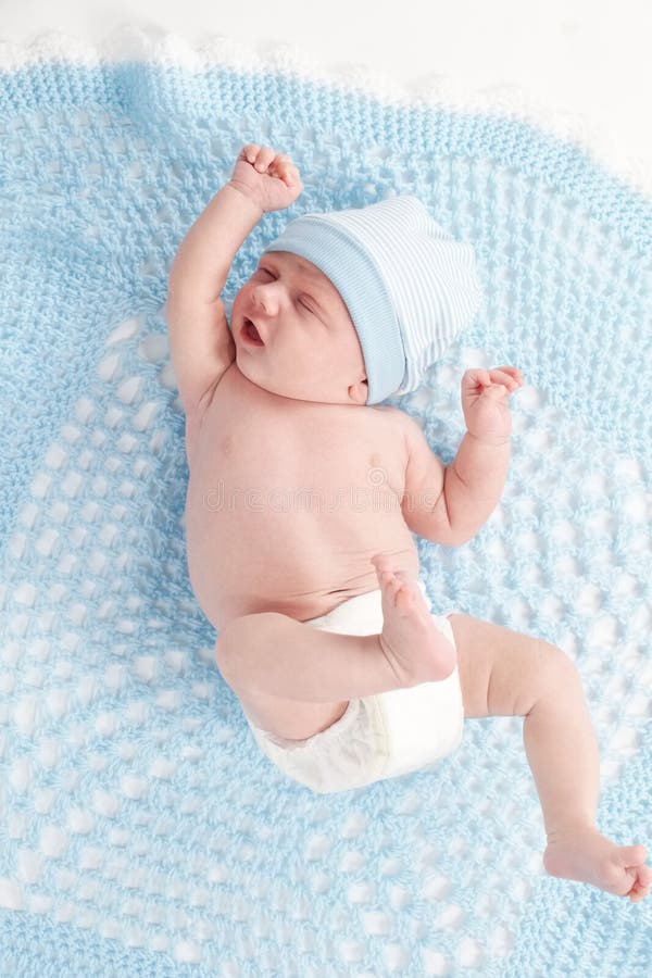 Cute Newborn Baby in the Blanket Stock Photo Image of pretty, healthy