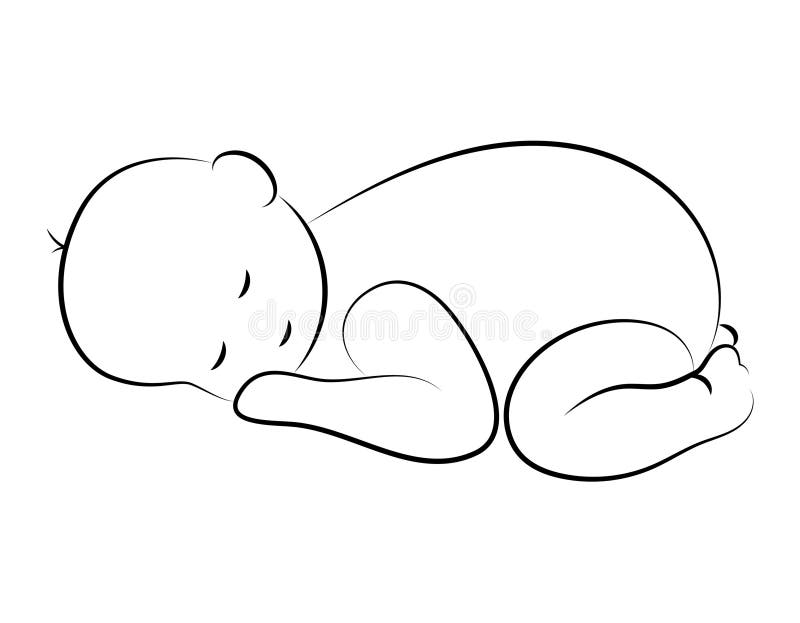 Newborn baby icons lovely cartoon characters sketch vectors stock in format  for free download 1.41MB