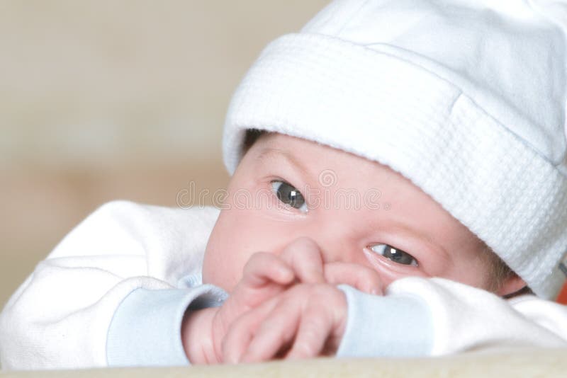 Cute newborn baby portrait