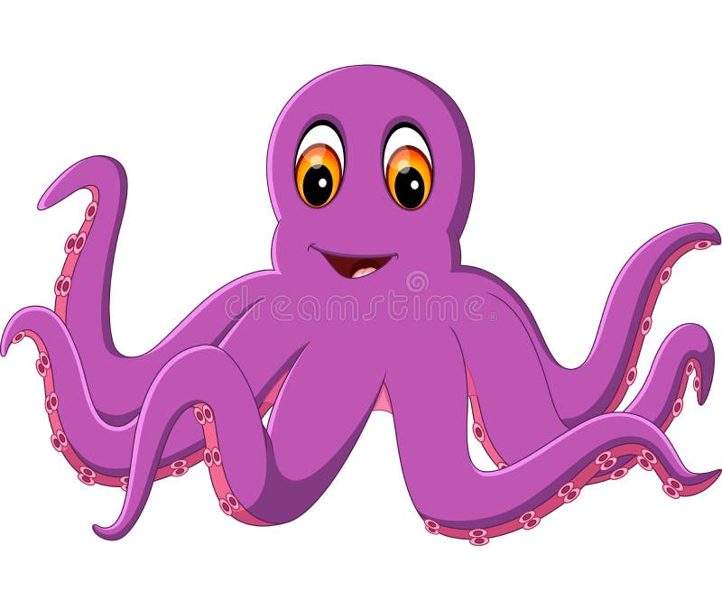 Octopus cartoon stock illustration. Illustration of clip - 24127936