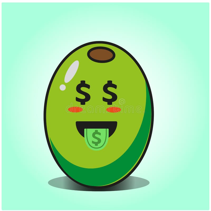 Cute Olive Cartoon Mascot Character Vector Design Stock Vector