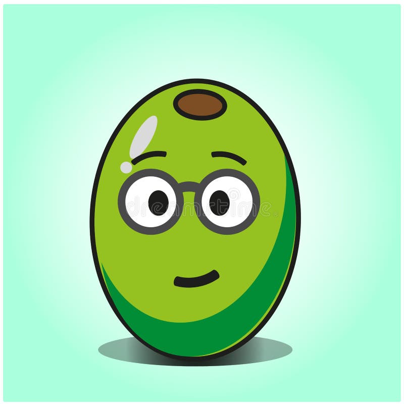 Cute Olive Cartoon Mascot Character Vector Design Stock Vector