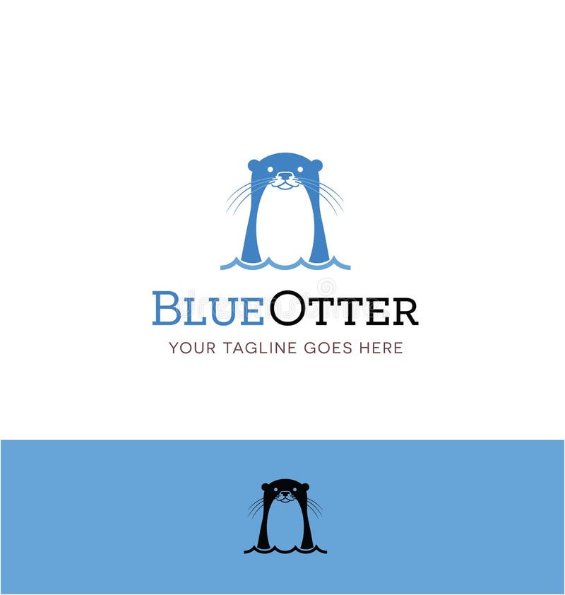 Cute otter logo for creative business stock illustration Cute otter logo for creative business stock illustration