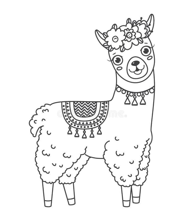 77 Cute Coloring Pages Llama  Latest HD