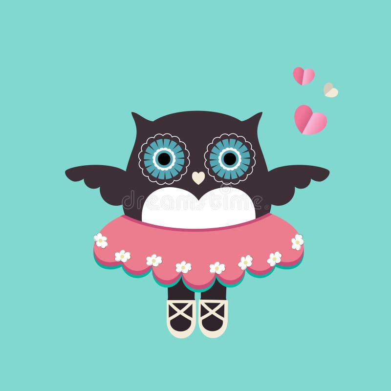 Cute owl Ballerina royalty free illustration Cute owl Ballerina royalty free illustration