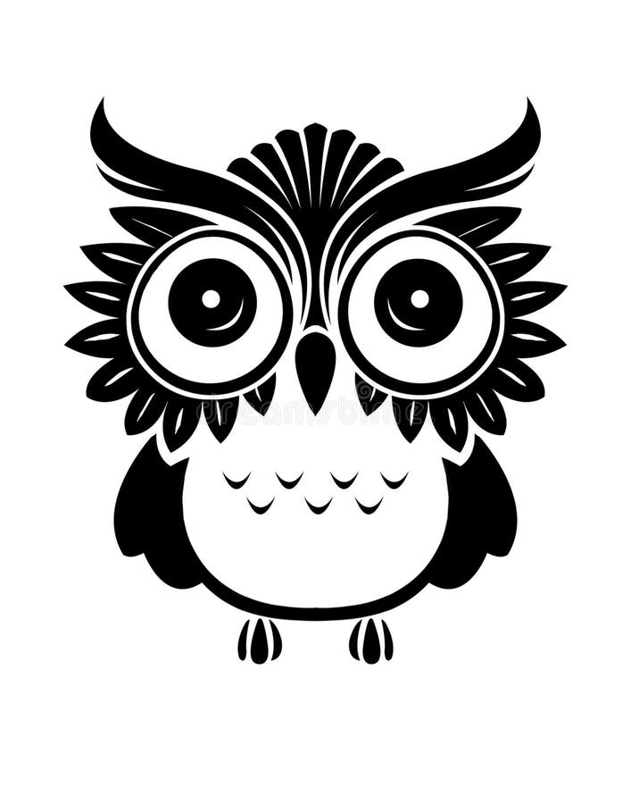 Owl Clip Art Black And White Cute - bmp-go