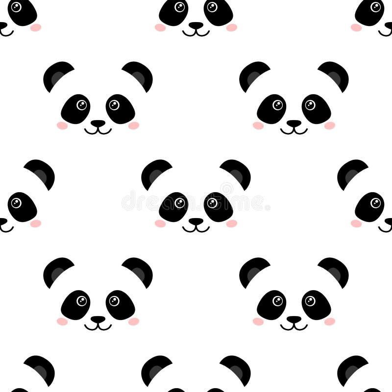 Cute panda face. royalty free illustration