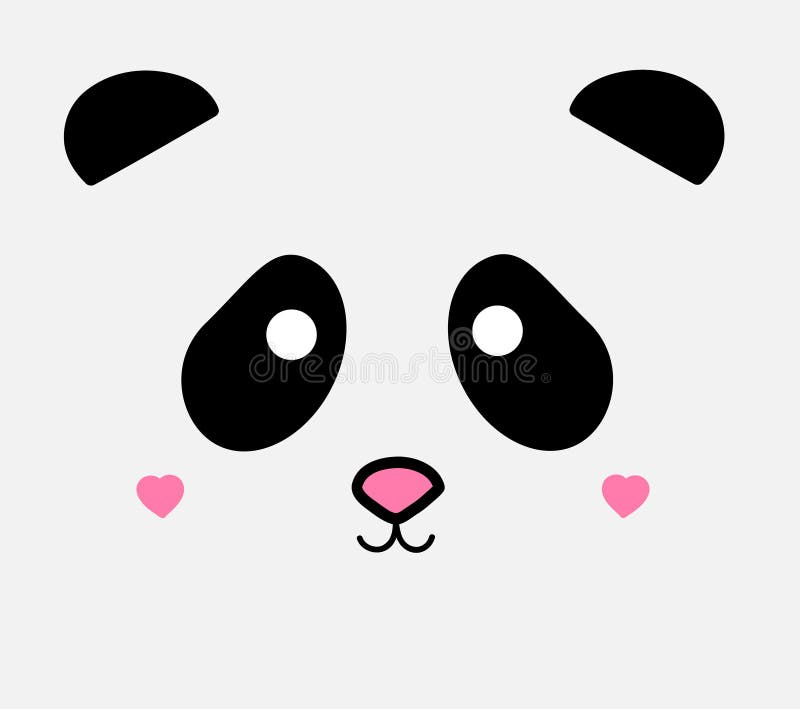 pics How To Draw A Cute Panda Face cute panda face vector illustration