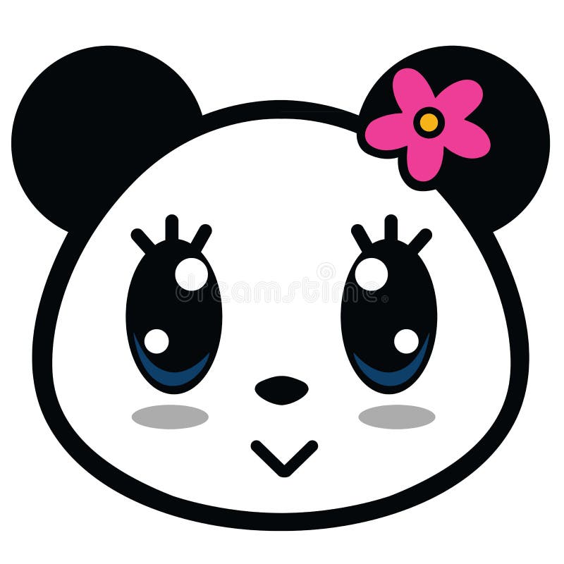 anime kawaii panda logo is absolutely adorable The panda's round face and  big eyes give it a cute and friendly look 20840930 Vector Art at Vecteezy