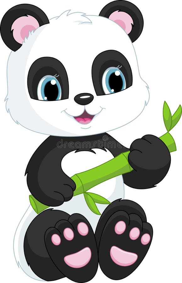 Cute panda stock vector Illustration of vector food 