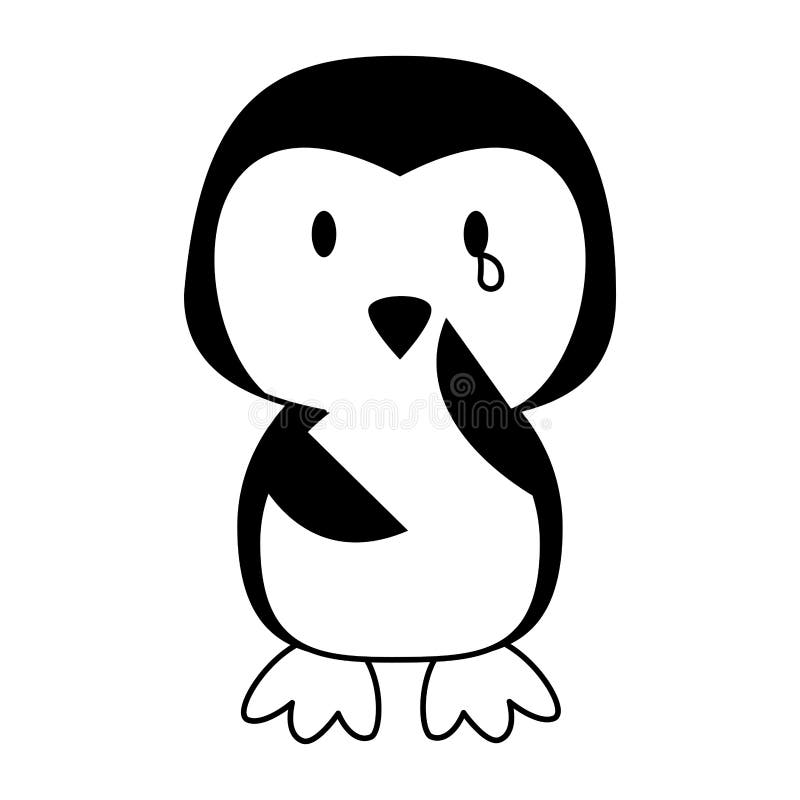 Cute Penguin Animal Cartoon in Black and White Stock Vector - Illustration of puppy, clipart: 148348515 Cute Penguin Animal Cartoon in Black and White Stock Vector - Illustration of puppy, clipart: 148348515
