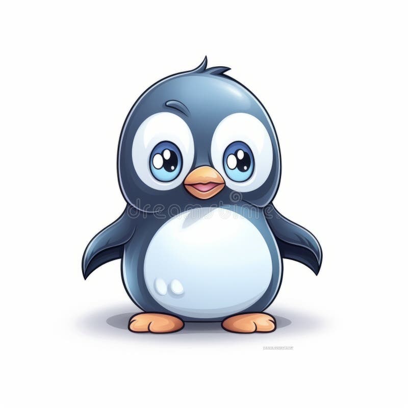 Winter cartoon penguins isolated on white. EPS10 vector format Stock Vector  Image & Art - Alamy
