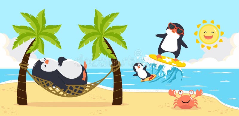 Relaxed Penguin stock vector. Illustration of arctic - 30893849