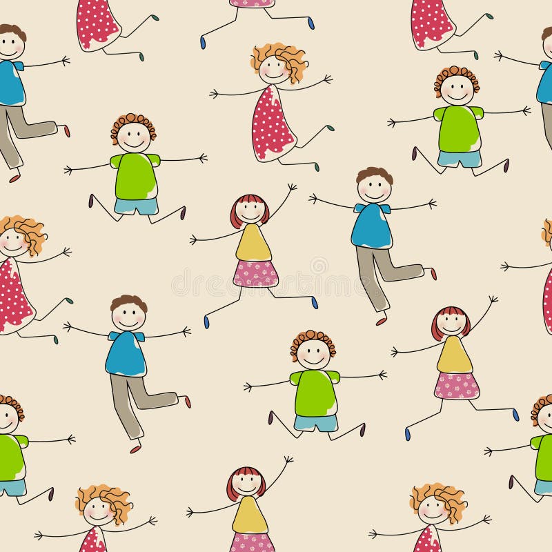 Cute people royalty free illustration