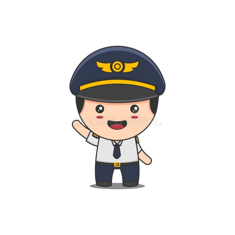 Cute Pilot Cartoon Character Stock Vector - Illustration of comic, nice:  230559850