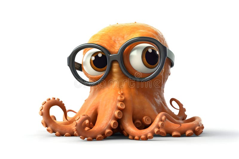 Trendy Cartoon Octopus With Sunglasses Pattern Quick Drying