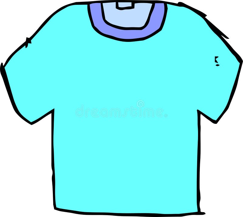 Colorful Solid T-shirt for Children Illustration Outline Stock Vector ...
