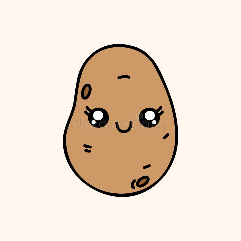 Cute Potato with a Face | Photographic Print