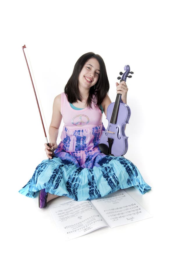 Cute Preteen Musician