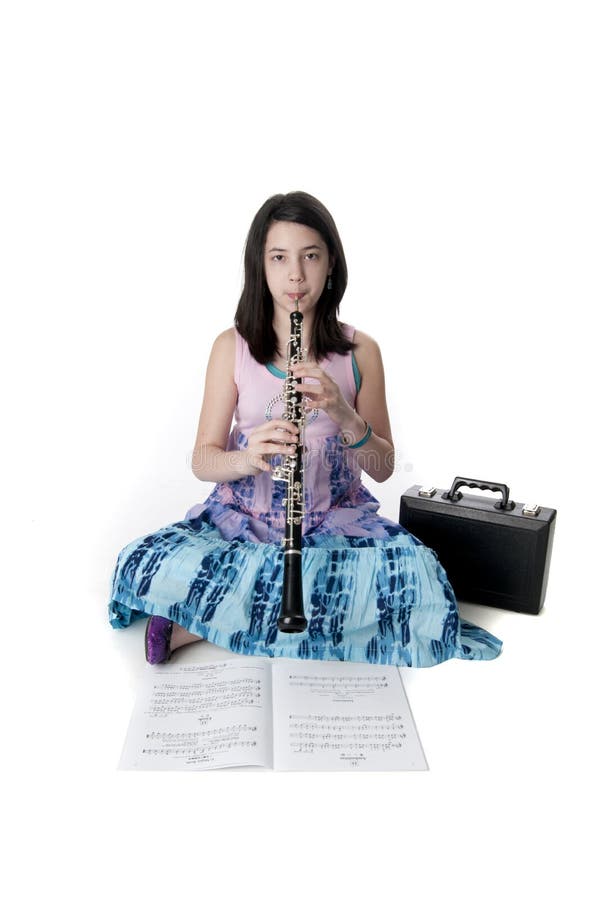 Cute Preteen Musician stock images Cute Preteen Musician stock images