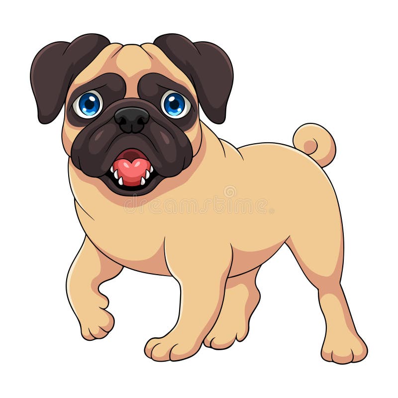 Pug Dog Cartoon Stock Illustrations 15 434 Pug Dog Cartoon Stock