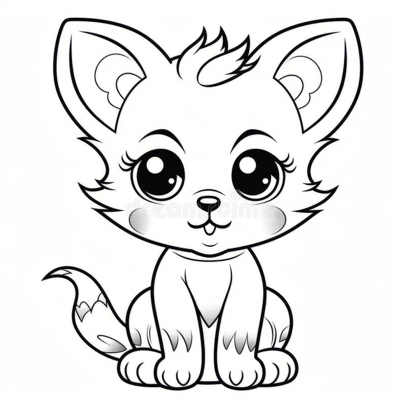 kitten puppy coloring pages