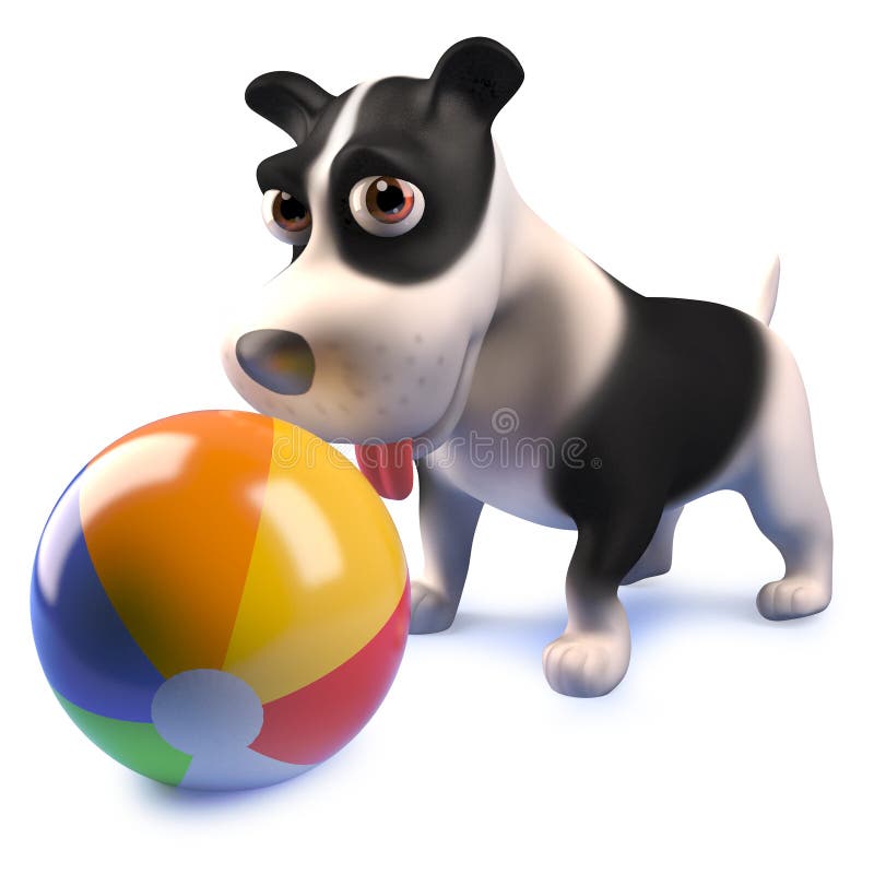 Dog Beach Ball Stock Illustrations 335 Dog Beach Ball Stock